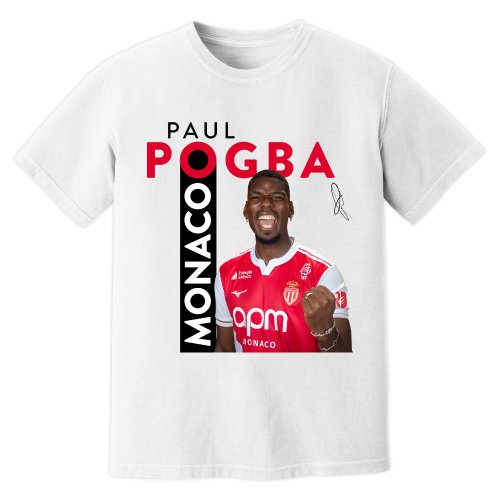Paul Pogba Monaco New Signing T-Shirt (White)
