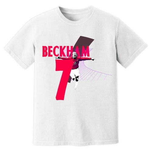 David Beckham Man United Premier League Legend T-Shirt (White)