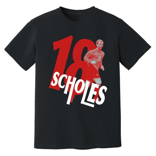 Paul Scholes Man United Premier League Legend T-Shirt (Black)
