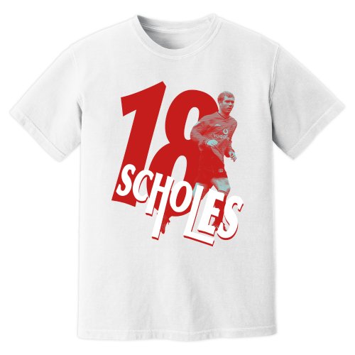 Paul Scholes Man United Premier League Legend T-Shirt (White)