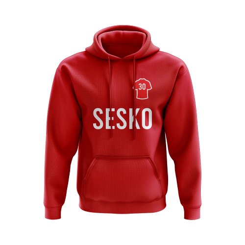 Benjamin Sesko Man United Number Hoody (Red)