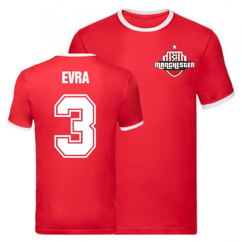 Patrice Evra Manchester United Ringer Tee (Red)