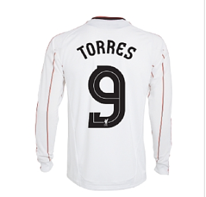 2010-11 Liverpool Long Sleeve Away Shirt (Torres 9) European - K