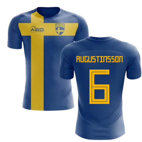 2024-2025 Sweden Flag Concept Football Shirt (Augustinsson 6) - Kids