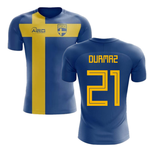 2024-2025 Sweden Flag Concept Football Shirt (Durmaz 21) - Kids