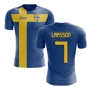 2025-2026 Sweden Flag Concept Football Shirt (Larsson 7) - Kids