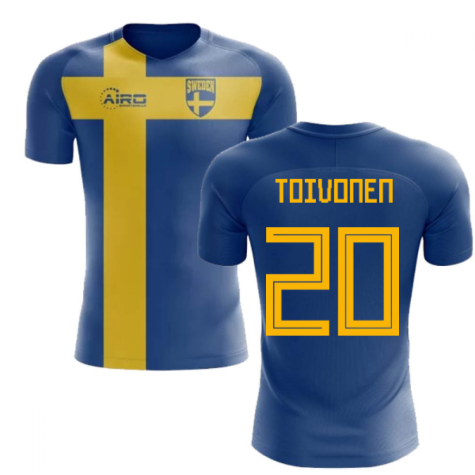 2024-2025 Sweden Flag Concept Football Shirt (Toivonen 20) - Kids