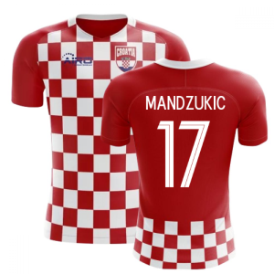 2024-2025 Croatia Flag Concept Football Shirt (Mandzukic 17) - Kids