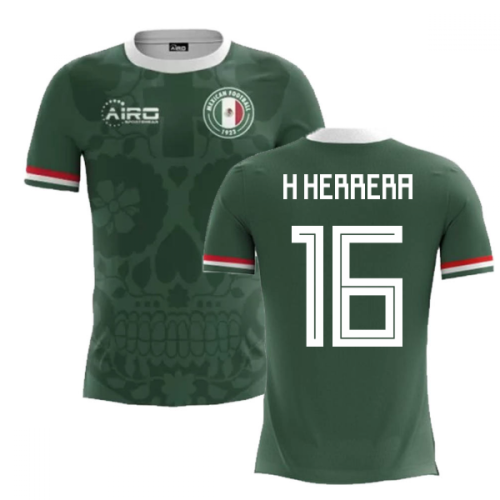 2024-2025 Mexico Home Concept Football Shirt (H.Herrera 16) - Kids