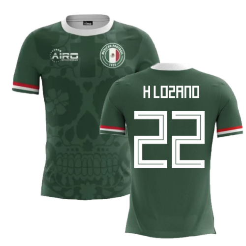 2024-2025 Mexico Home Concept Football Shirt (H.Lozano 22) - Kids