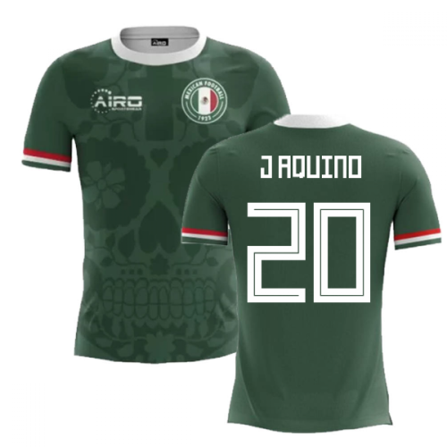 2024-2025 Mexico Home Concept Football Shirt (J.Aquino 20) - Kids