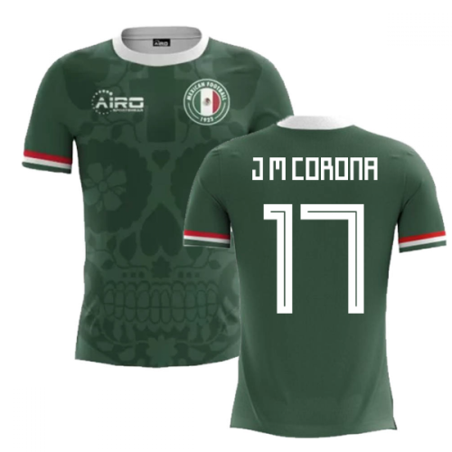 2024-2025 Mexico Home Concept Football Shirt (J.M.Corona 17) - Kids