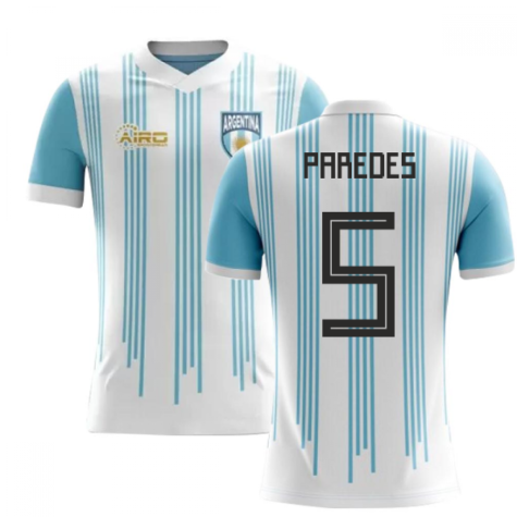 2024-2025 Argentina Home Concept Football Shirt (Paredes 5) - Kids