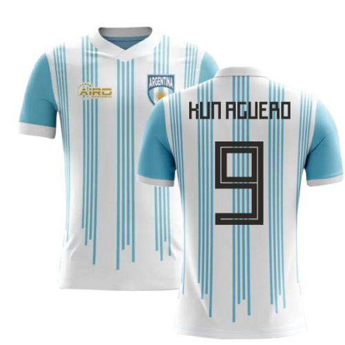 2024-2025 Argentina Home Concept Football Shirt (Kun Aguero 9) - Kids