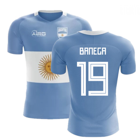 2024-2025 Argentina Flag Concept Football Shirt (Banega 19) - Kids