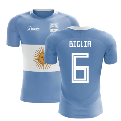 2024-2025 Argentina Flag Concept Football Shirt (Biglia 6) - Kids