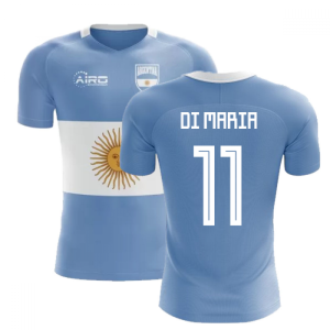 2024-2025 Argentina Flag Concept Football Shirt (Di Maria 11) - Kids