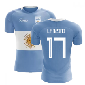 2024-2025 Argentina Flag Concept Football Shirt (Lanzini 17) - Kids