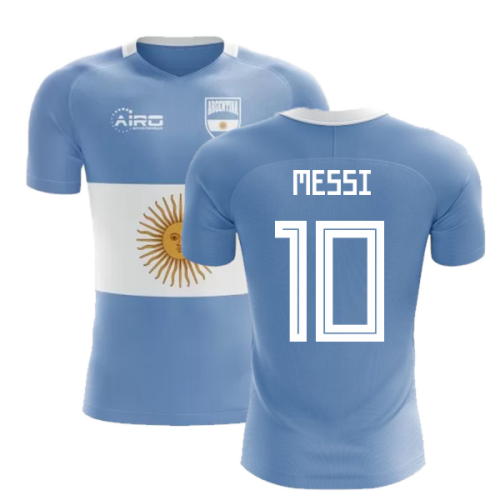 2024-2025 Argentina Flag Concept Football Shirt (Messi 10) - Kids