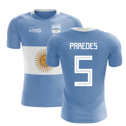 2024-2025 Argentina Flag Concept Football Shirt (Paredes 5) - Kids