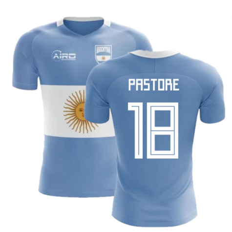 2025-2026 Argentina Flag Concept Football Shirt (Pastore 18) - Kids