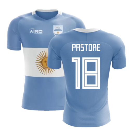 2024-2025 Argentina Flag Concept Football Shirt (Pastore 18) - Kids