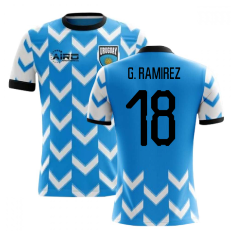 2025-2026 Uruguay Home Concept Football Shirt (G. Ramirez 18) - Kids
