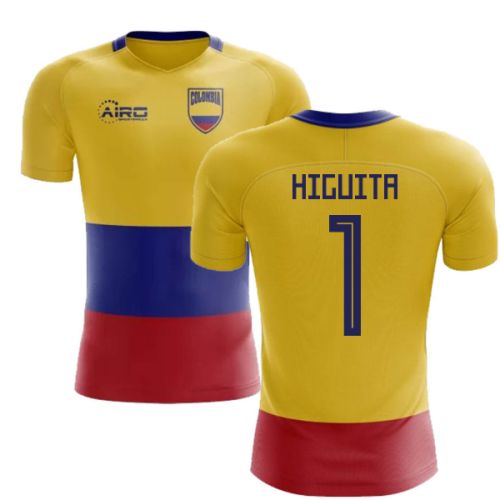 2024-2025 Colombia Flag Concept Football Shirt (Higuita 1) - Kids