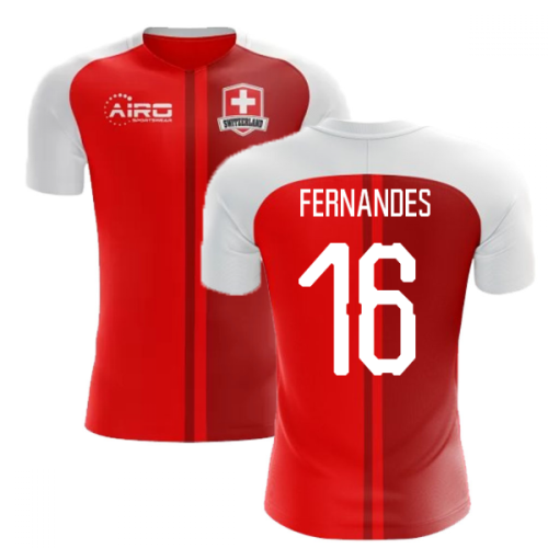 2024-2025 Switzerland Home Concept Football Shirt (Fernandes 16) - Kids