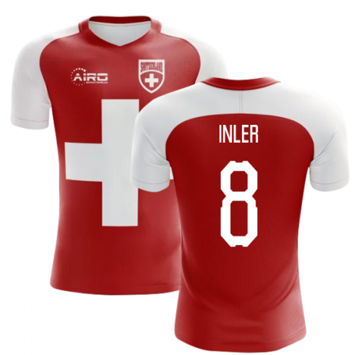 2024-2025 Switzerland Flag Concept Football Shirt (Inler 8) - Kids