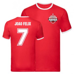 Joao Felix Atletico Madrid Ringer Tee (Red)