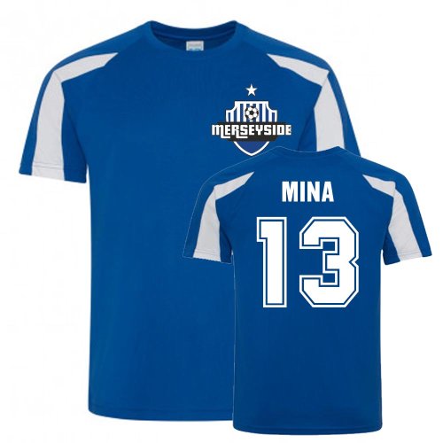 Yerry Mina Everton Sports Training Jersey (Blue-White)