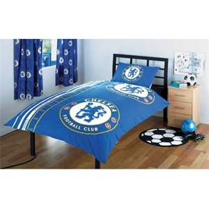 Chelsea FC Stripe Single Duvet Cover