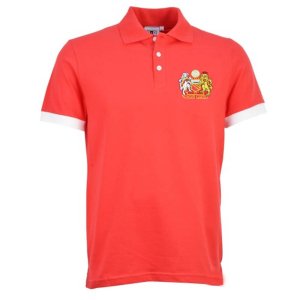 Manchester Reds Retro Red Polo Shirt