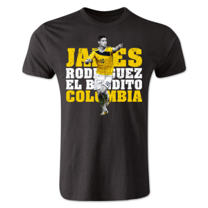 James Rodriguez Colombia Player T-Shirt (Black) James Rodriguez Colombia Player T-Shirt (Black)