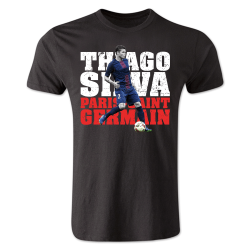 Thiago Silva PSG Player T-Shirt (Black) - Kids