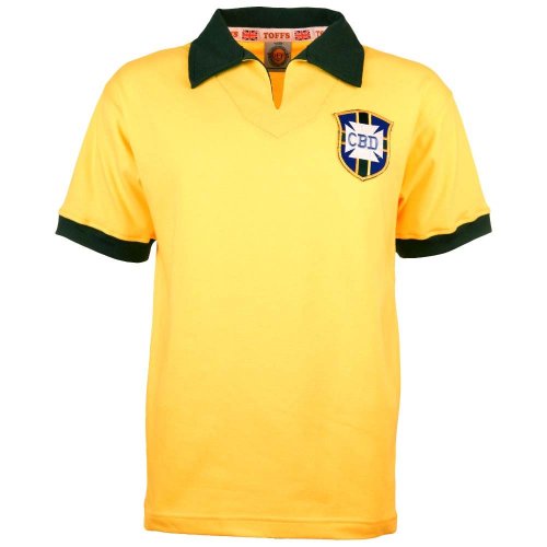 Brazil 1958 World Cup Retro Football Shirt