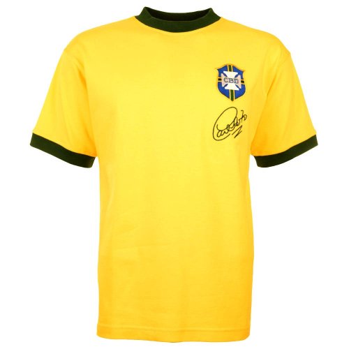 Brazil 1970 World Cup Carlos Alberto Retro Football Shirt