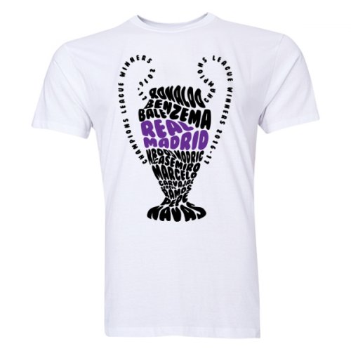 Real Madrid Champions League Trophy Winners T-shirt (White) - Kids
