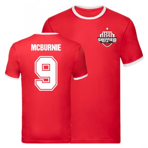 Oli McBurnie Sheffield United Ringer Tee (Red)