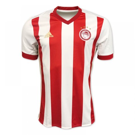 2017-2018 Olympiakos Adidas Home Football Shirt