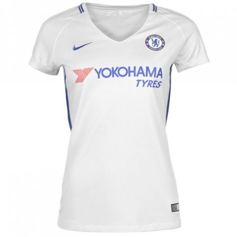 2017-2018 Chelsea Away Nike Ladies Shirt (Womens L) (Mint)