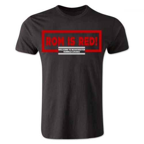 Romelu Lukaku ROM Is Red T-Shirt (Black)
