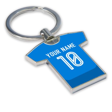 Personalised Napoli Football Shirt Key Ring