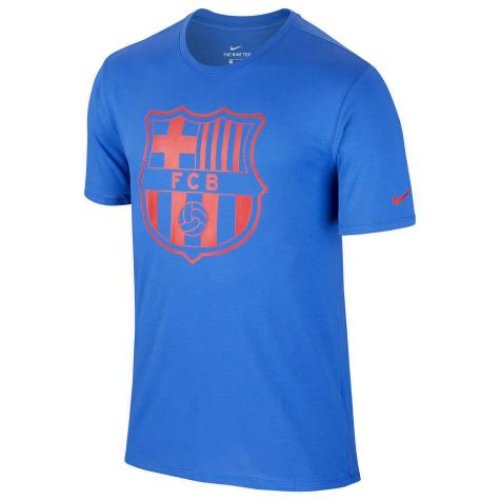 2017-2018 Barcelona Nike Core Crest T-Shirt (Blue)