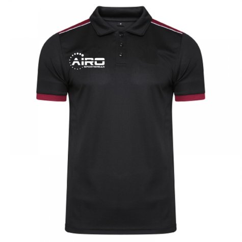 Airo Sportswear Heritage Polo Shirt (Black-Maroon)