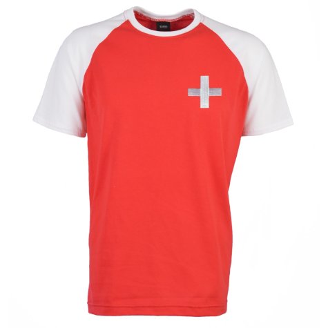 Switzerland 2018 Raglan Retro Football Shirt