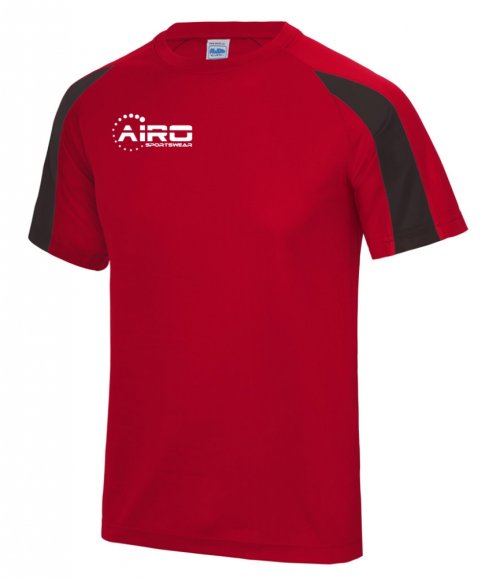 Airo Sportswear Contrast Training Tee (Red-Black)