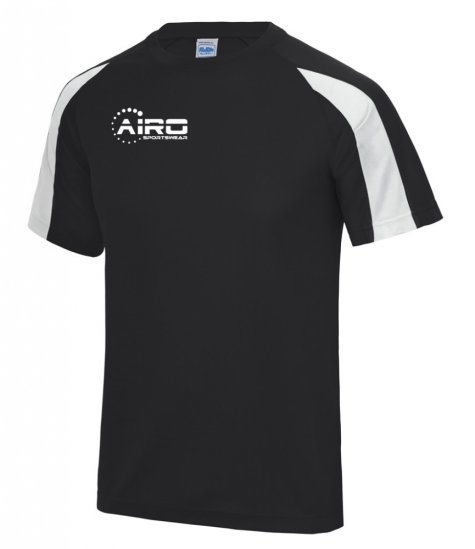 Airo Sportswear Contrast Training Tee (Black-White)