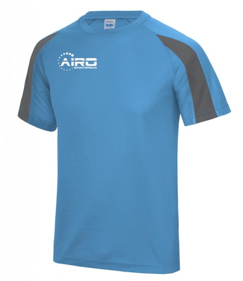 Airo Sportswear Contrast Training Tee (Sky Blue-Grey)